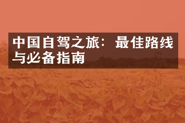 中国自驾之旅：最佳路线与必备指南