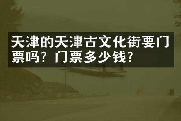 天津的天津古文化街要门票吗？门票多少钱？