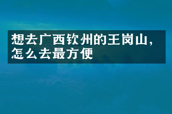 想去广西钦州的王岗山，怎么去最方便