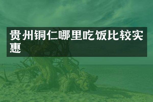 贵州铜仁哪里吃饭比较实惠