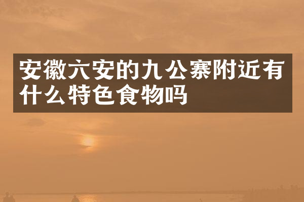 安徽六安的九公寨附近有什么特色食物吗