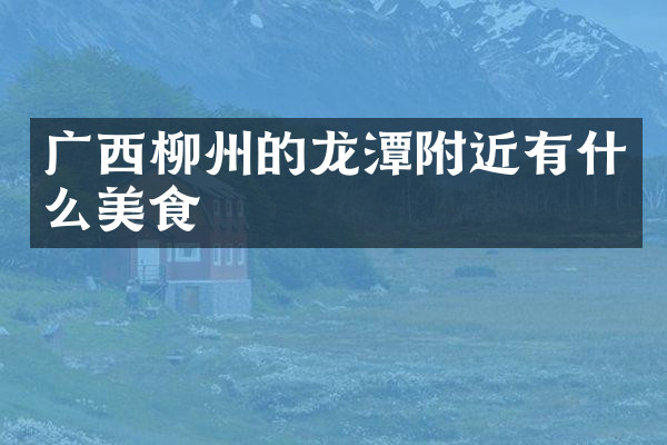 广西柳州的龙潭附近有什么美食