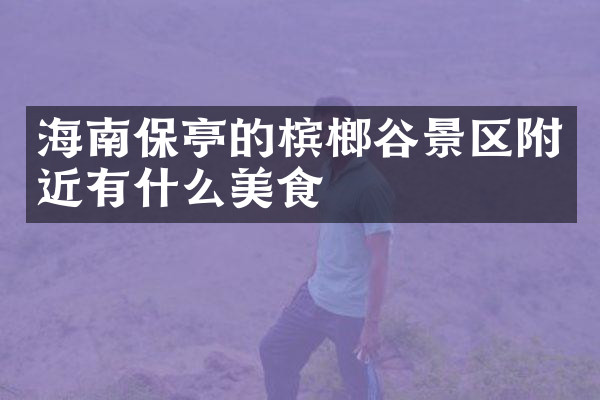 海南保亭的槟榔谷景区附近有什么美食