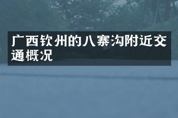广西钦州的八寨沟附近交通概况