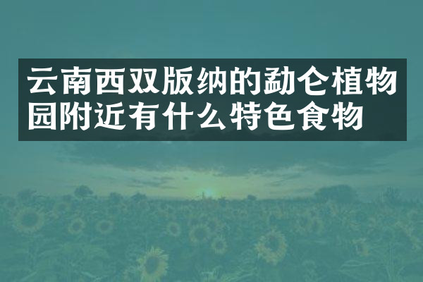 云南西双版纳的勐仑植物园附近有什么特色食物吗