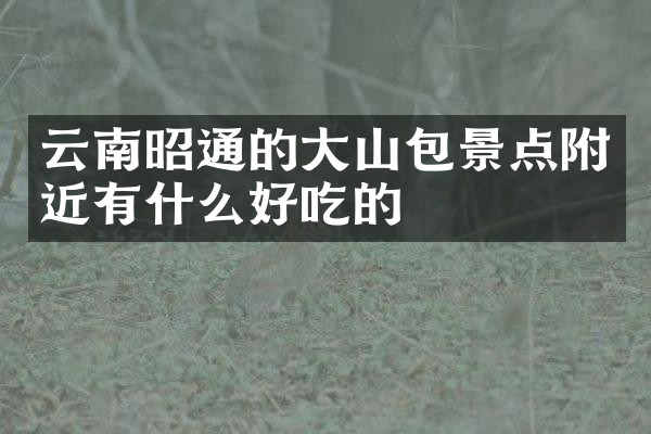 云南昭通的大山包景点附近有什么好吃的