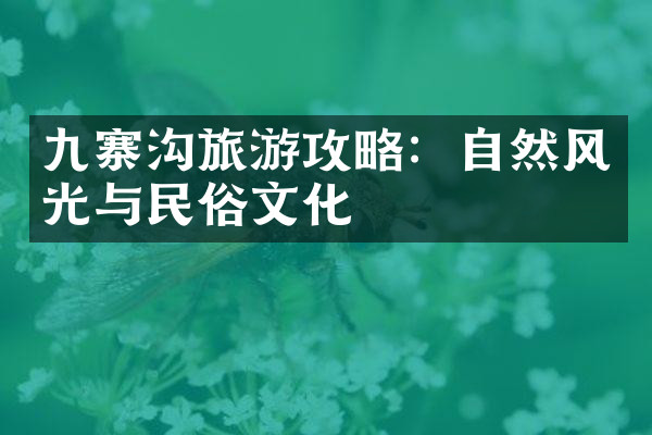 九寨沟旅游攻略：自然风光与民俗文化