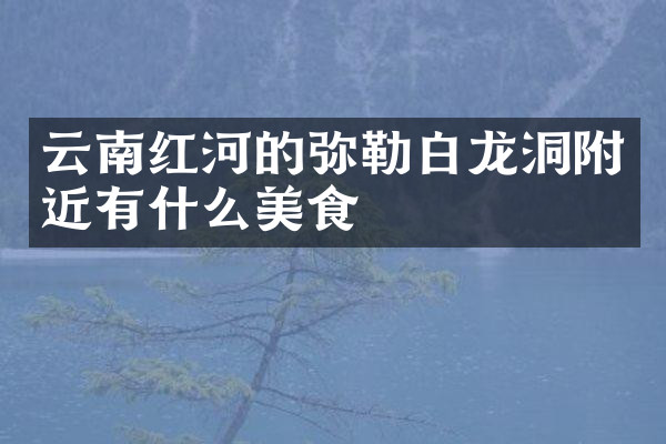 云南红河的弥勒白龙洞附近有什么美食