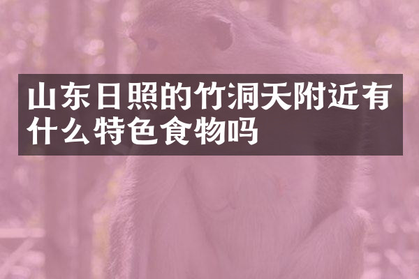 山东日照的竹洞天附近有什么特色食物吗