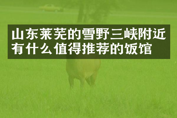 山东莱芜的雪野三峡附近有什么值得推荐的饭馆吗