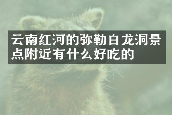云南红河的弥勒白龙洞景点附近有什么好吃的