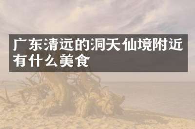 广东清远的洞天仙境附近有什么美食