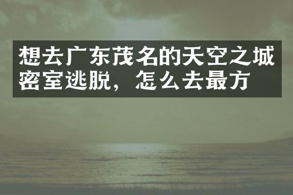 想去广东茂名的天空之城密室逃脱，怎么去最方便