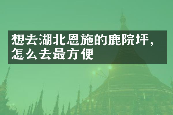 想去湖北恩施的鹿院坪，怎么去最方便