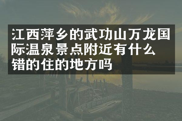 江西萍乡的武功山万龙国际温泉景点附近有什么不错的住的地方吗