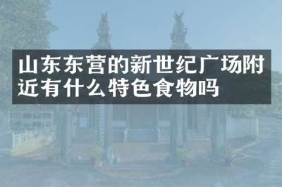 山东东营的新世纪广场附近有什么特色食物吗