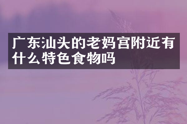 广东汕头的老妈宫附近有什么特色食物吗