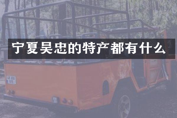 宁夏吴忠的特产都有什么