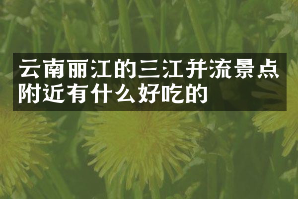 云南丽江的三江并流景点附近有什么好吃的
