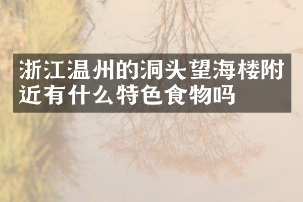 浙江温州的洞头望海楼附近有什么特色食物吗