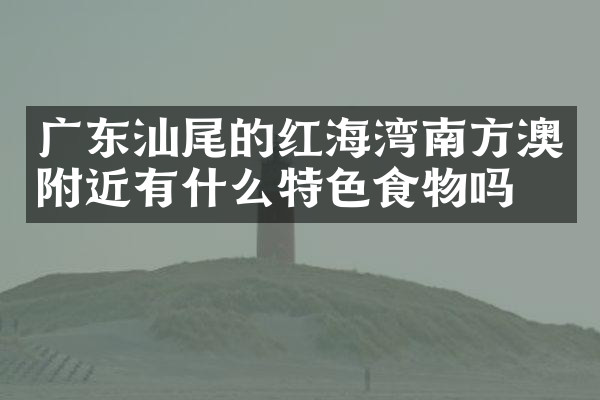 广东汕尾的红海湾南方澳附近有什么特色食物吗