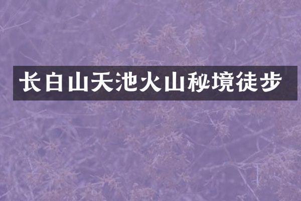 长白山天池火山秘境徒步