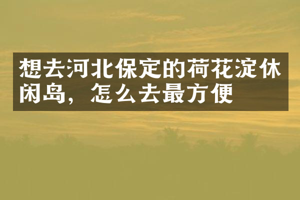 想去河北保定的荷花淀休闲岛，怎么去最方便