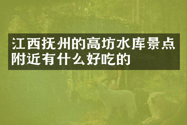 江西抚州的高坊水库景点附近有什么好吃的