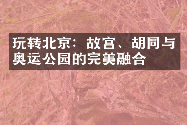 玩转北京：故宫、胡同与奥运公园的完美融合