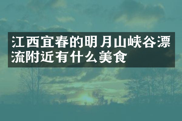 江西宜春的明月山峡谷漂流附近有什么美食