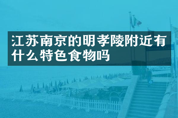 江苏南京的明孝陵附近有什么特色食物吗