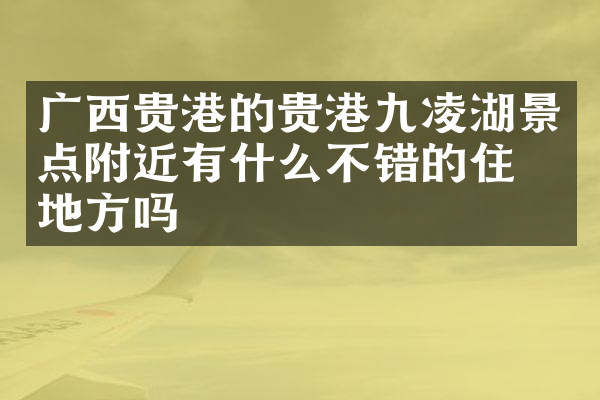广西贵港的贵港九凌湖景点附近有什么不错的住的地方吗