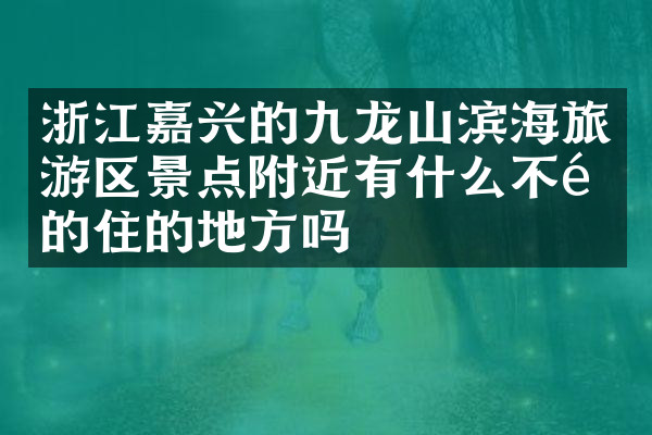 浙江嘉兴的九龙山滨海旅游区景点附近有什么不错的住的地方吗