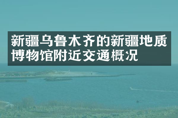 新疆乌鲁木齐的新疆地质博物馆附近交通概况