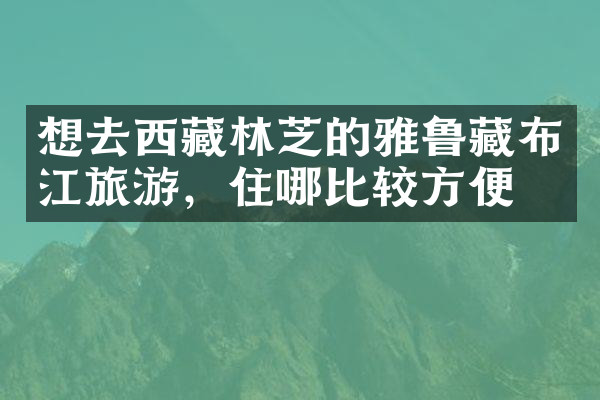 想去西藏林芝的雅鲁藏布江旅游，住哪比较方便