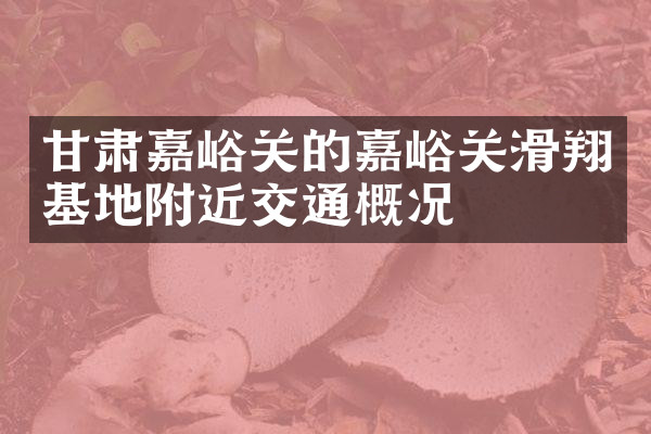 甘肃嘉峪关的嘉峪关滑翔基地附近交通概况