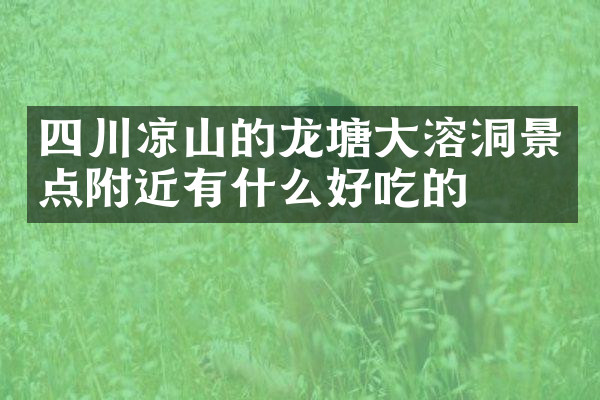 四川凉山的龙塘大溶洞景点附近有什么好吃的