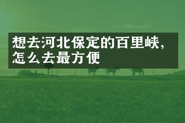 想去河北保定的百里峡，怎么去最方便
