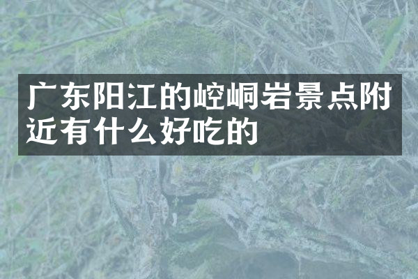 广东阳江的崆峒岩景点附近有什么好吃的