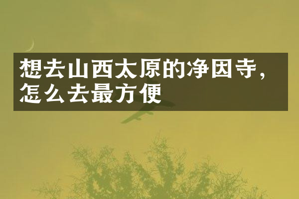 想去山西太原的净因寺，怎么去最方便