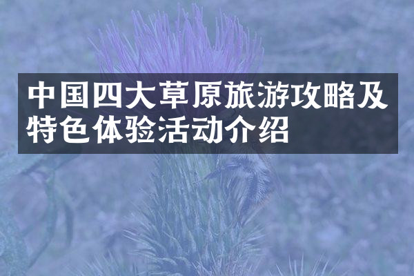 中国四大草原旅游攻略及特色体验活动介绍