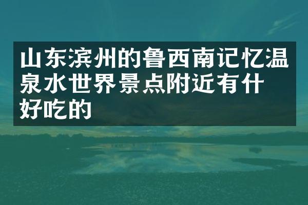 山东滨州的鲁西南记忆温泉水世界景点附近有什么好吃的