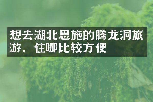 想去湖北恩施的腾龙洞旅游，住哪比较方便