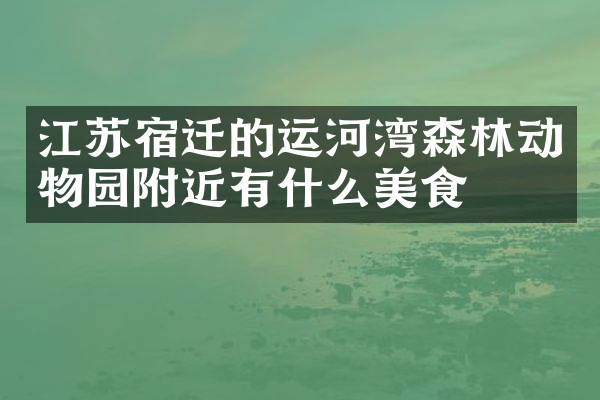 江苏宿迁的运河湾森林动物园附近有什么美食