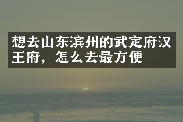 想去山东滨州的武定府汉王府，怎么去最方便