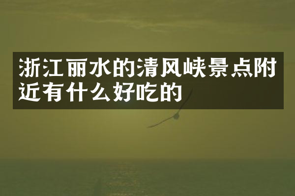 浙江丽水的清风峡景点附近有什么好吃的