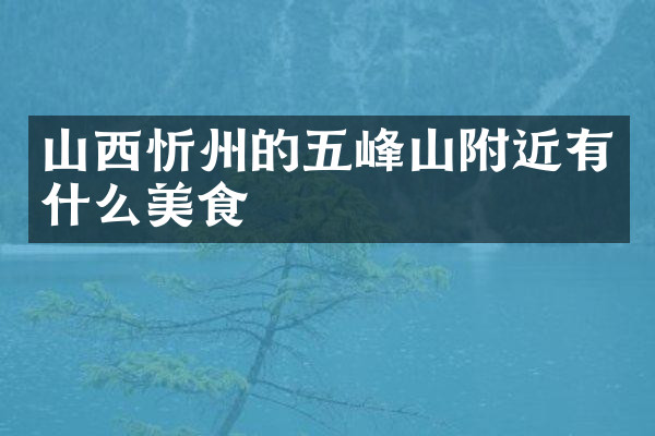 山西忻州的五峰山附近有什么美食
