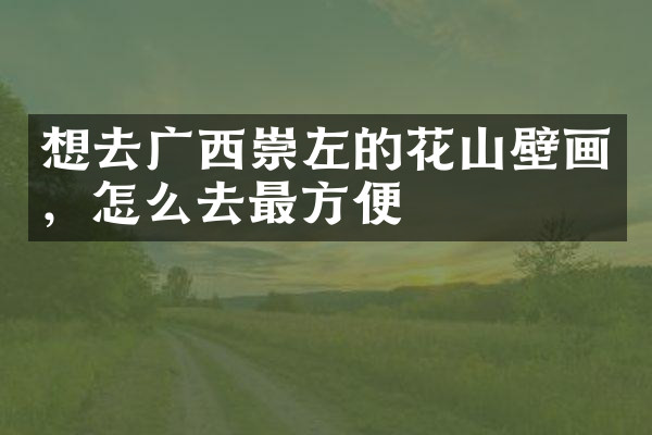 想去广西崇左的花山壁画，怎么去最方便