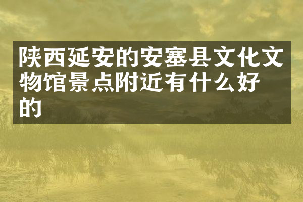 陕西延安的安塞县文化文物馆景点附近有什么好吃的