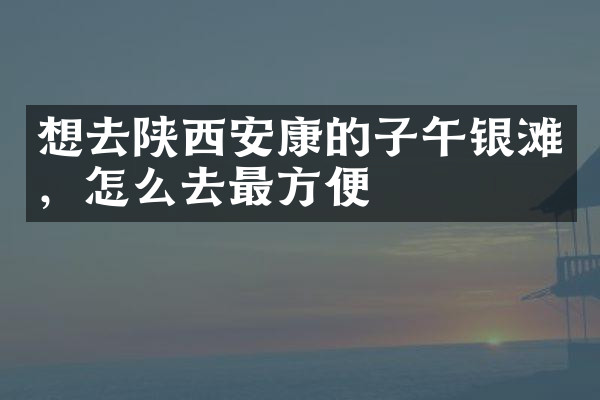 想去陕西安康的子午银滩，怎么去最方便